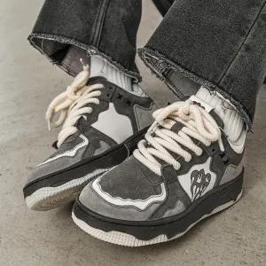 2024 New National Trend Flame Mountain Sneakers – Retro Deconstructed Casual Sports Shoes for Couples