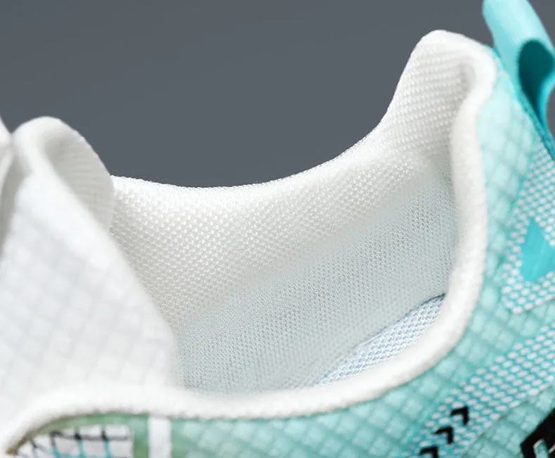 Gradient Graphic Sneakers for Men with Breathable Mesh